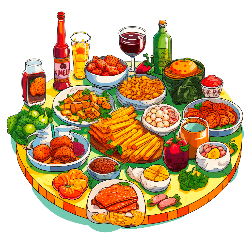 Plate with food on it